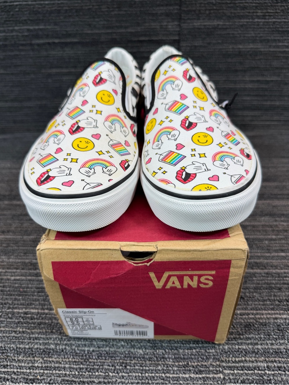 Vans Classic Slip-On (Flour Shop) Icons Checker Board Men’s 8 Women’s 9.5 New - Picture 4 of 11